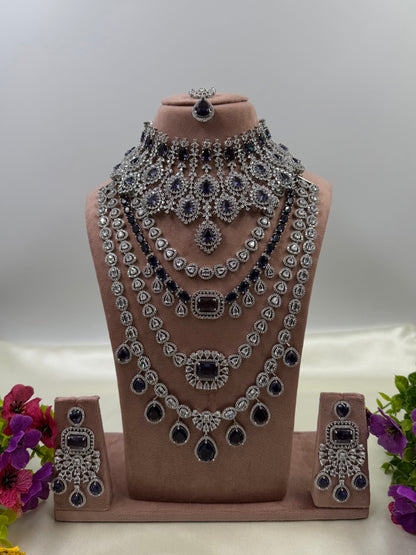 Tina Premium American Diamond Combo Set