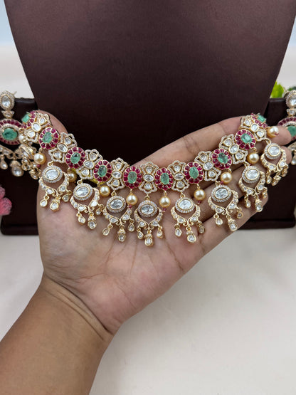 Sushila Moissanite Choker Necklace Set