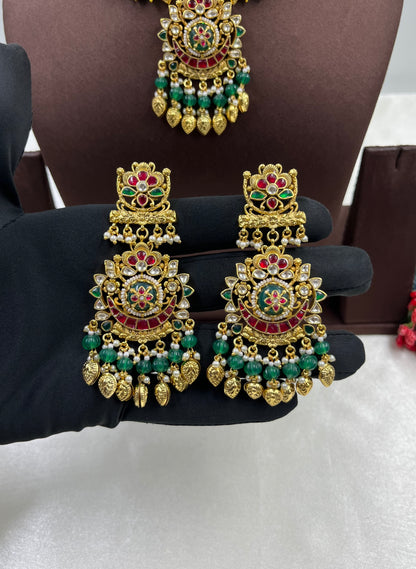 Swara Pachi Kundan Choker Necklace