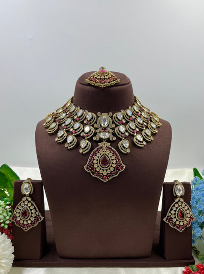 Kanti Victorian Moissanite Semi Bridal Set