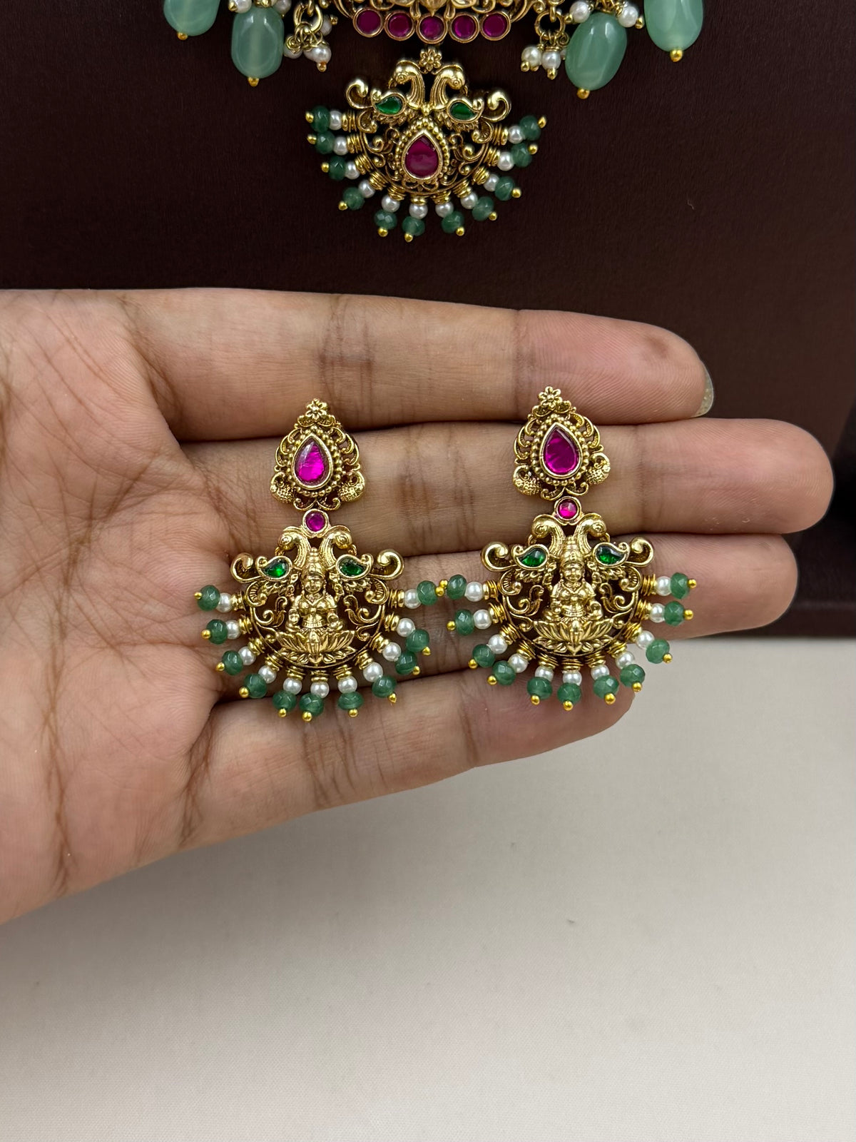 Gunjan South Traditional Temple Necklace Set