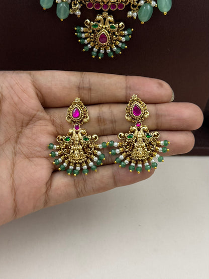 Gunjan South Traditional Temple Necklace Set