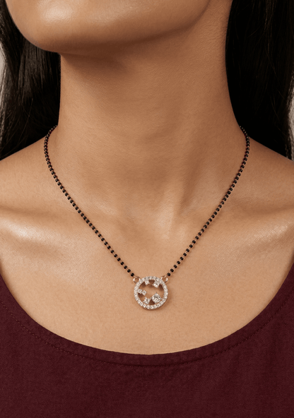 Moon and Star Rose Gold Mangalsutra