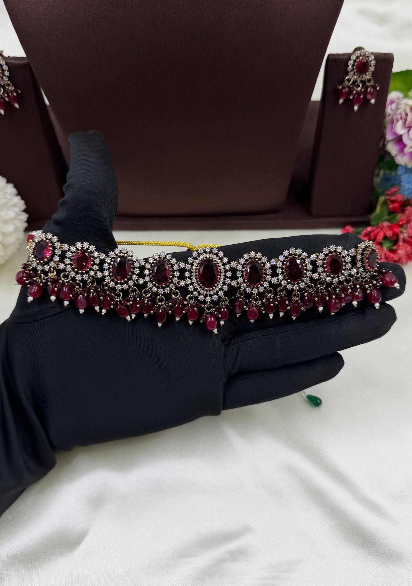 Mukta Premium Victorian Choker Necklace Set