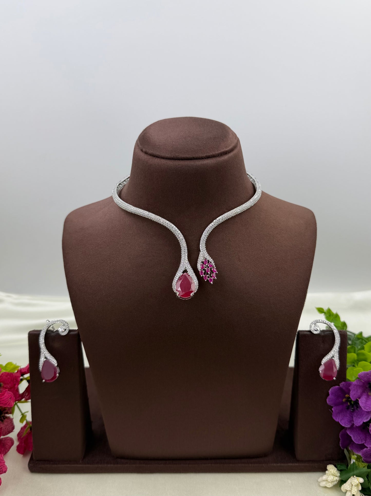 Julie American Diamond Necklace Set