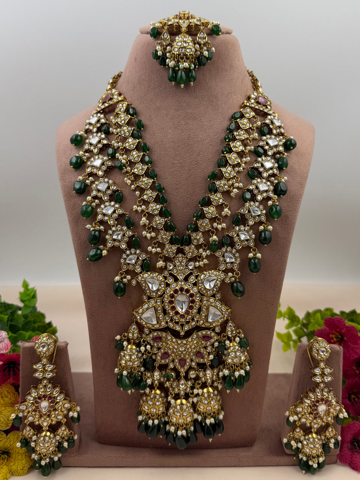 Tarangini Polki Bridal Long Necklace Set