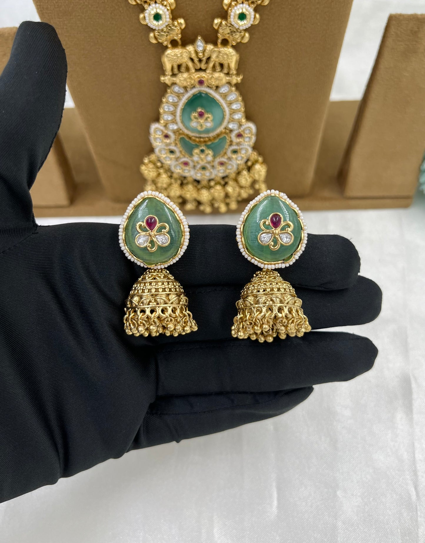 Peacock Varnam Haar Long Necklace