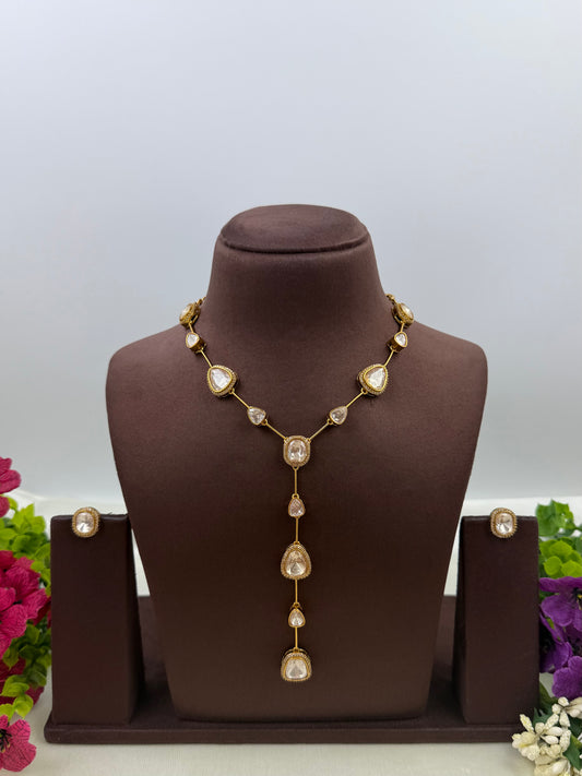Pooja Jaipuri Kundan Necklace Set