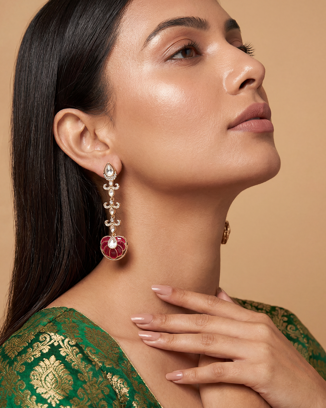 Kajol Moissanite Earing