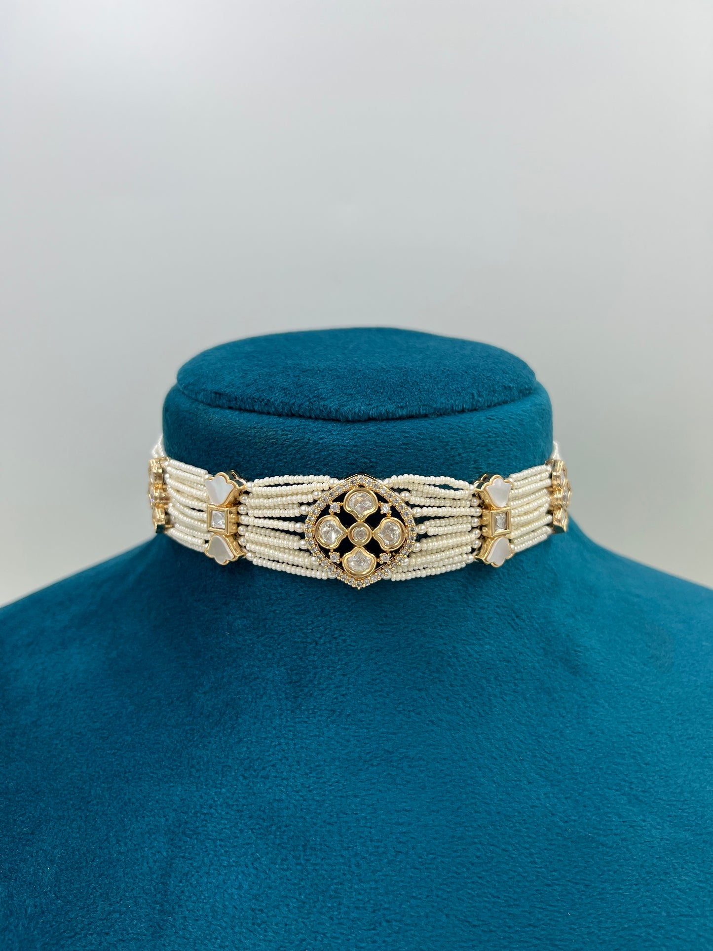 Tanu Moissanite Pearl Choker