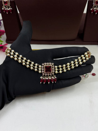 Shivani Victorian Traditional Choker Necklace