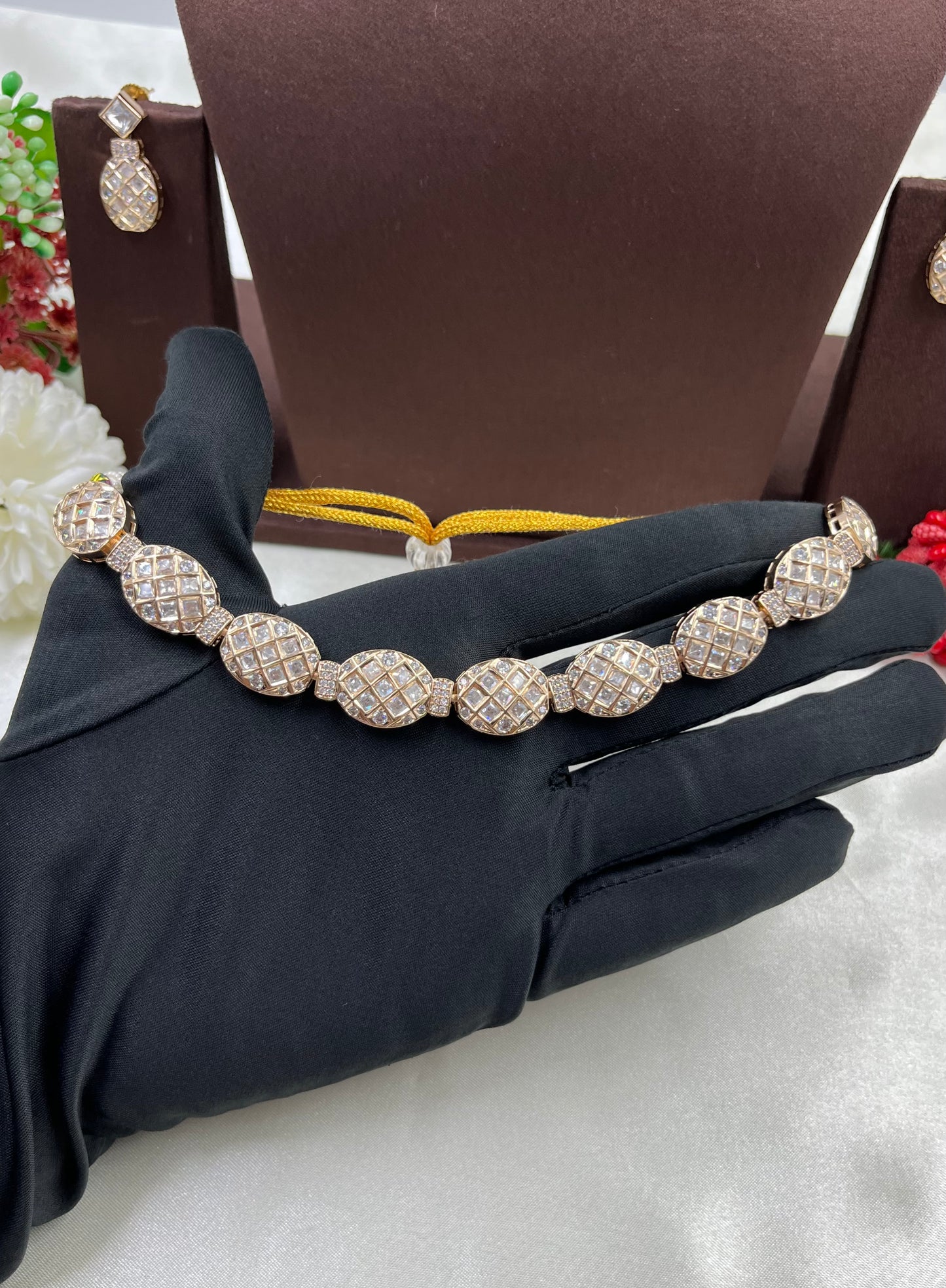 Prabha Moissanite Choker Necklace