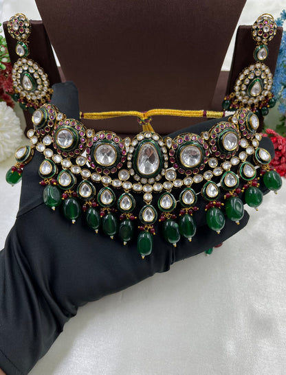 Bani Polki Kundan Choker Necklace Set
