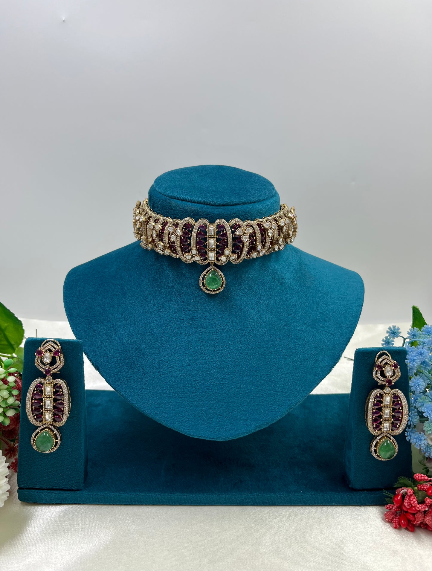 Rutzz Jaipuri Kundan Necklace Set