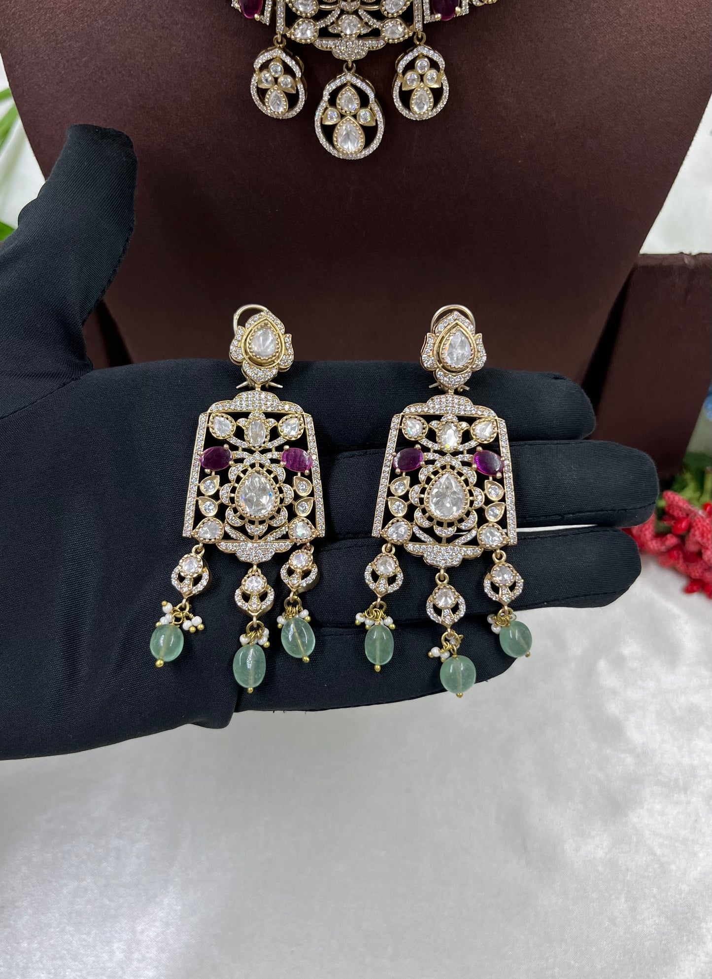 Jijabai Premium Moissanite Kundan Choker