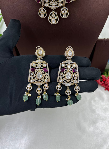 Jijabai Premium Moissanite Kundan Choker