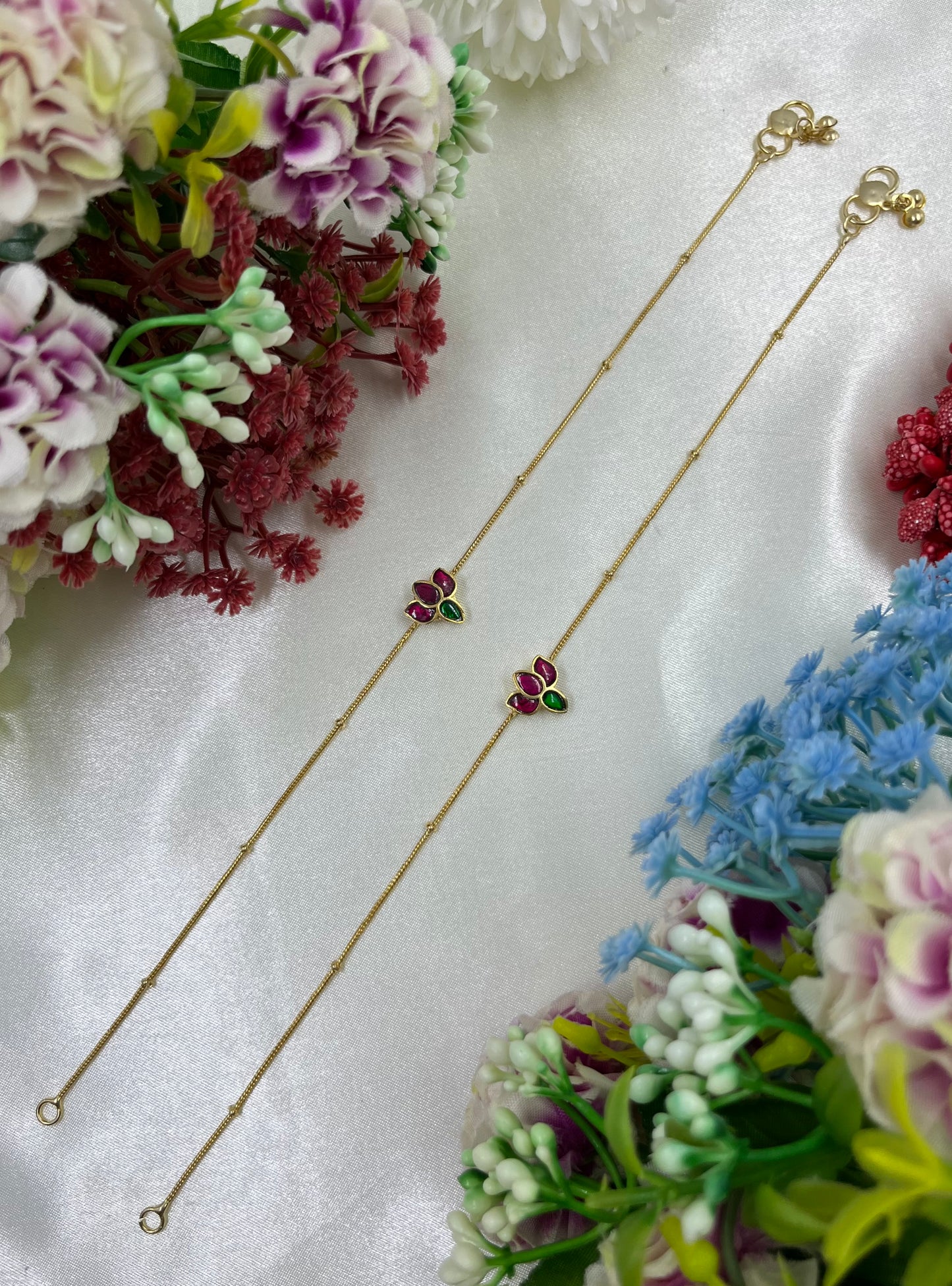 Alka Pachi Kundan Anklet