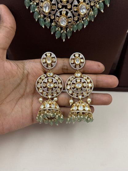 Ritvika Moissanite Polki Choker Necklace Set