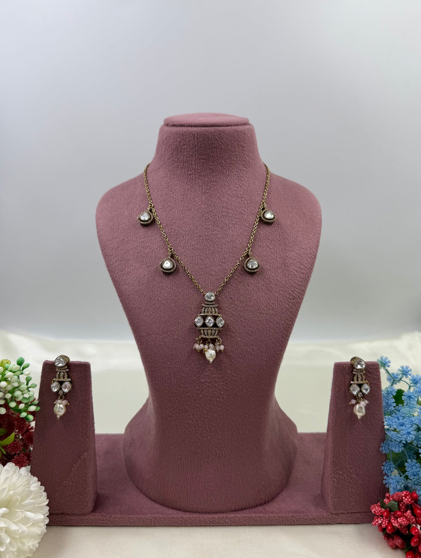 Kaira Victorian Chain Pendant Necklace