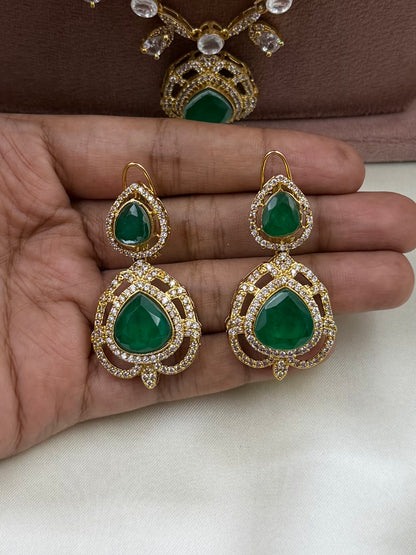 Indrani Victorian Three Layered Long Necklace Set