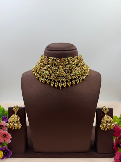 Swarali South Temple Choker Necklace Set