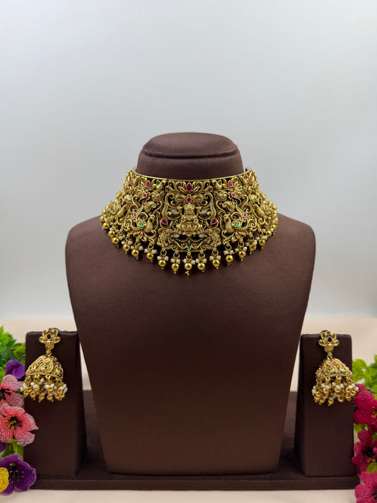 Swarali South Temple Choker Necklace Set