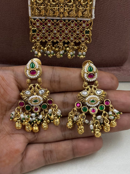 Manjiri Heritage Temple Combo Necklace Set