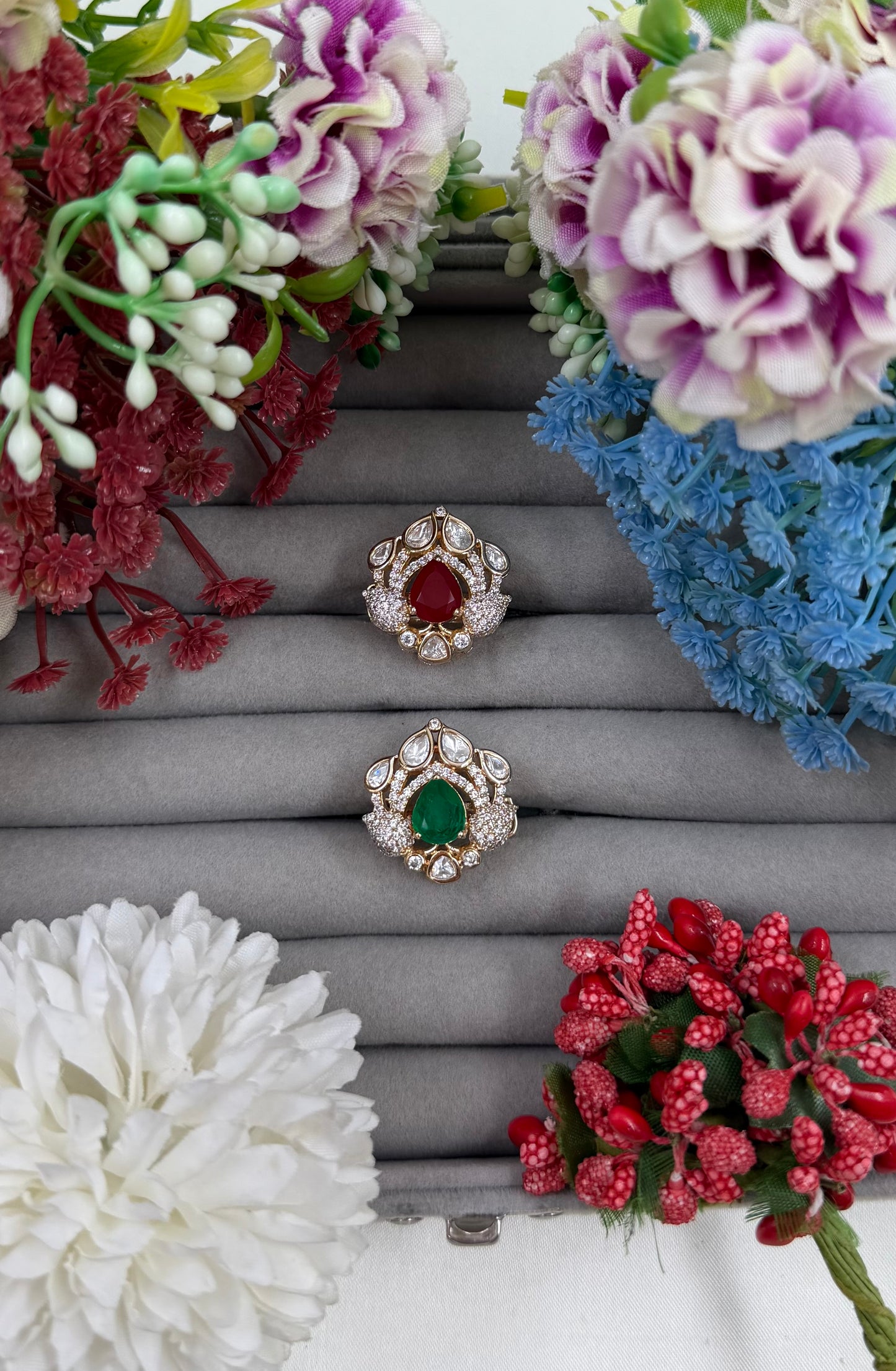 Disha Moissanite Ring (Adjustable)