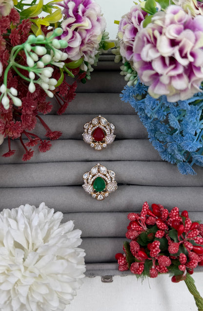 Disha Moissanite Ring (Adjustable)