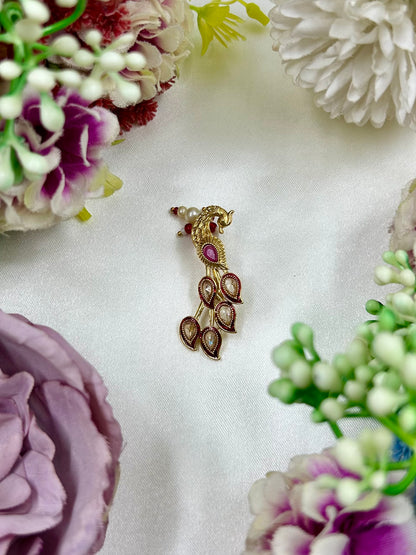 Prapti Peacock Design Nose Ring