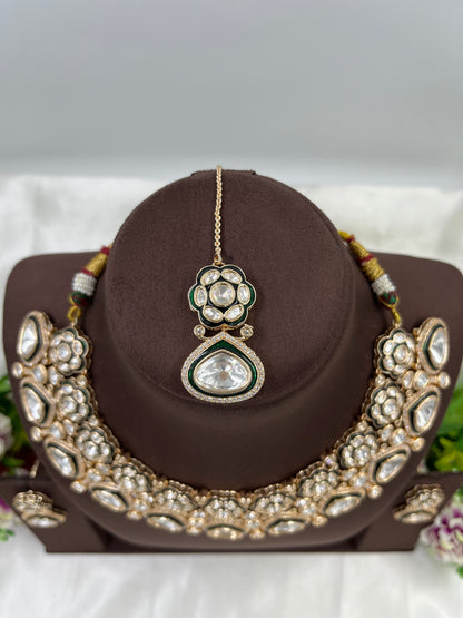 Mohmaya Premium Moissanite Kundan Necklace