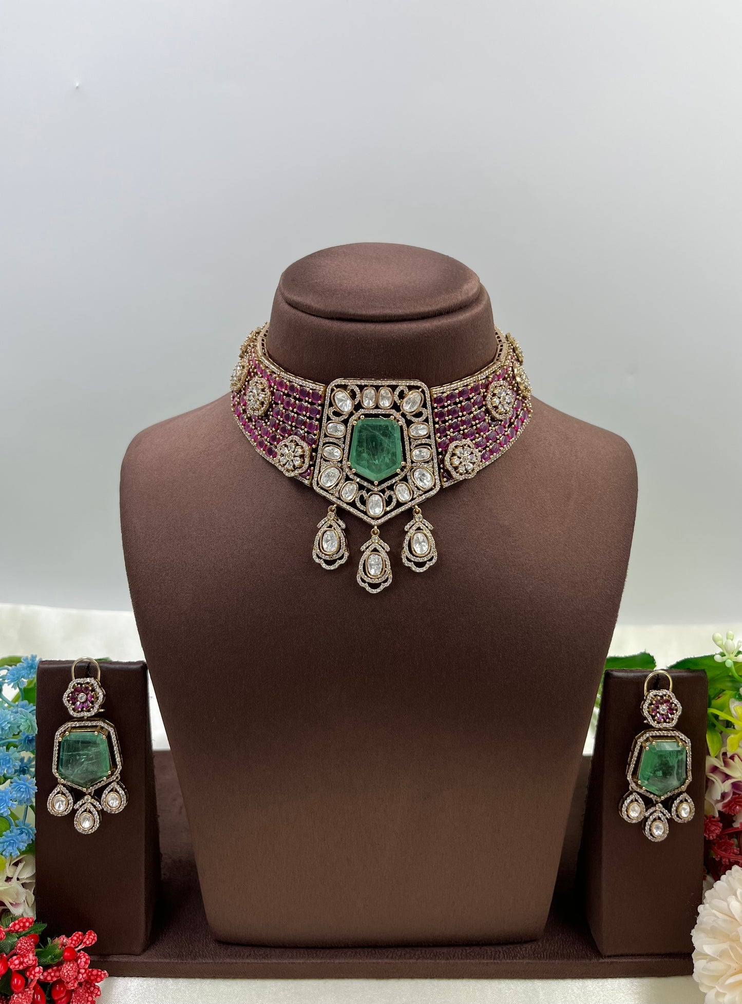 Kavya Moissanite Choker Necklace