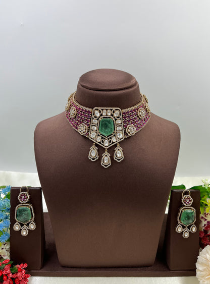 Kavya Moissanite Choker Necklace