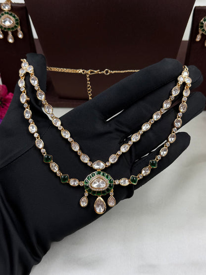 Ruhi Moissanite Double Layering Necklace