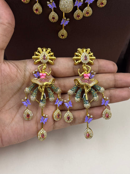 Dancing Doll Multi Colour Necklace Set