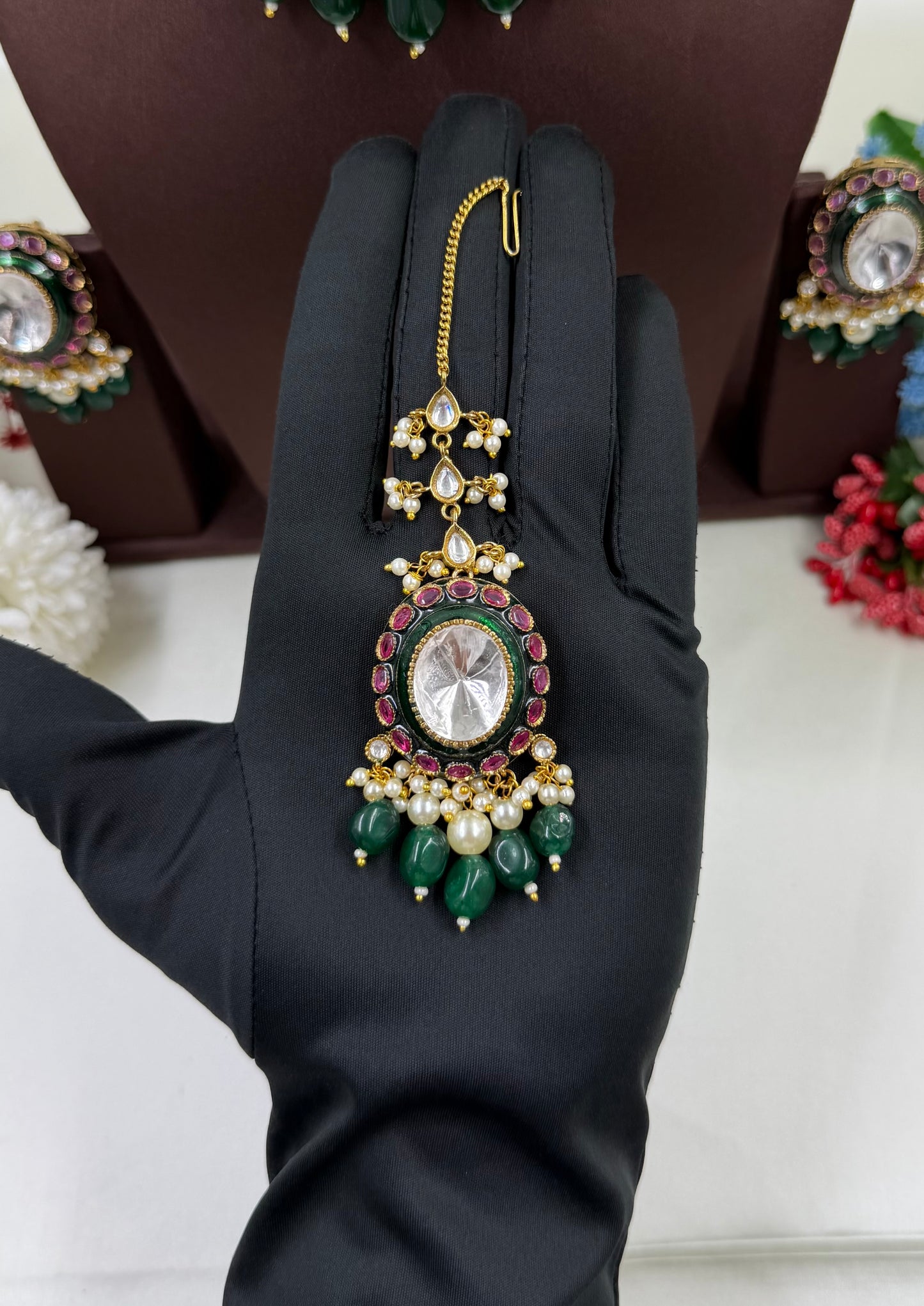 Keshavi Polki Kundan Necklace Set