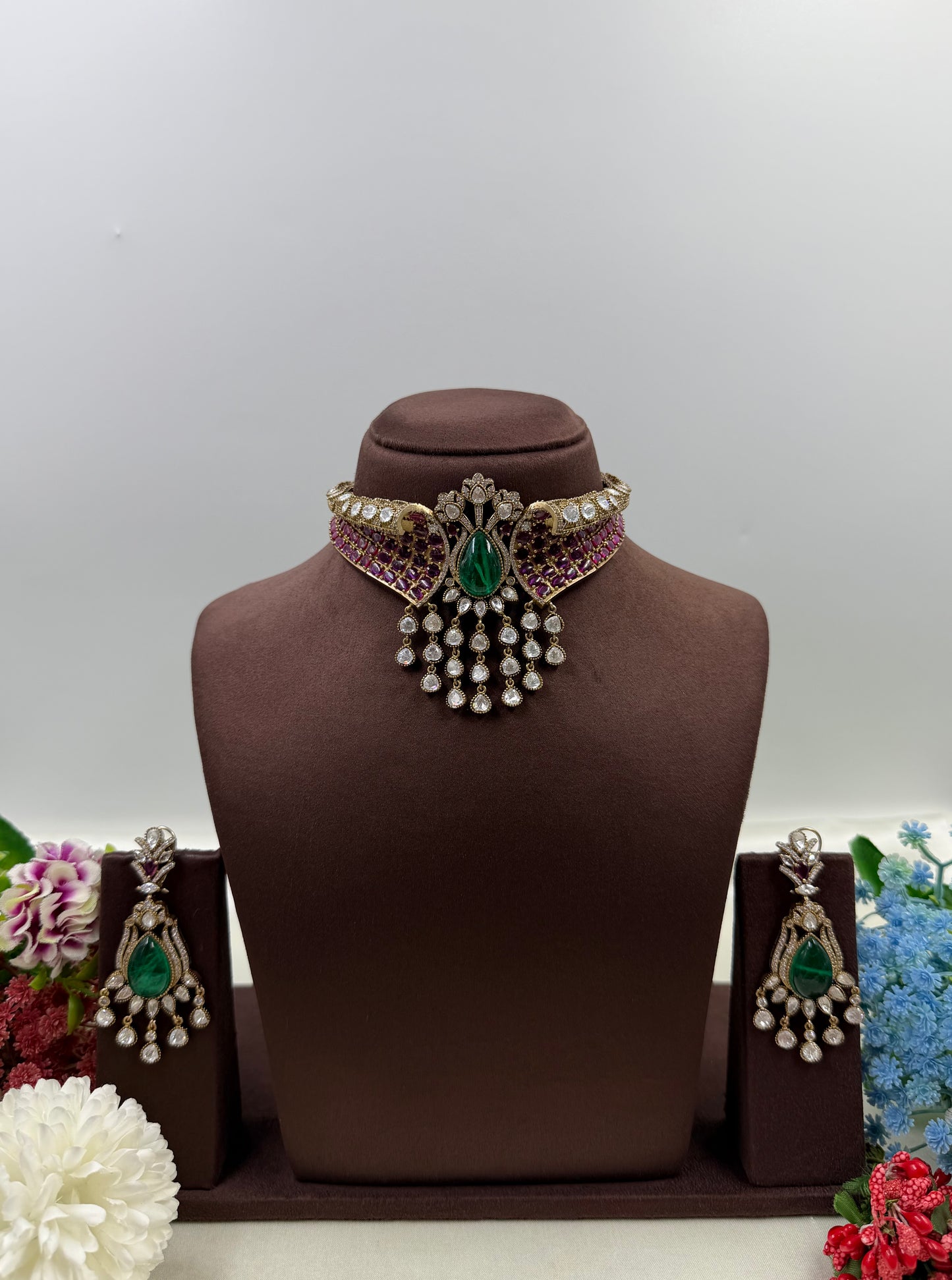 Sunita Jaipuri Kundan Choker Necklace Set