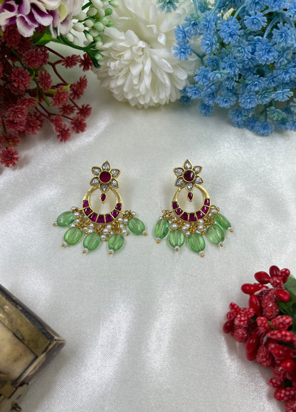 Tara Jadau Pachi Kundan Earring