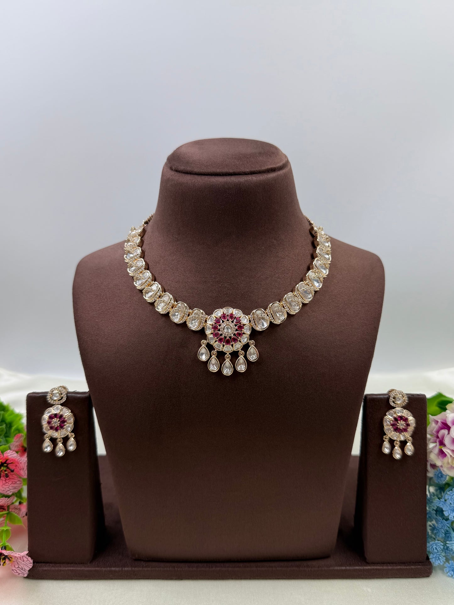 Revati to Moissanite Necklace Set