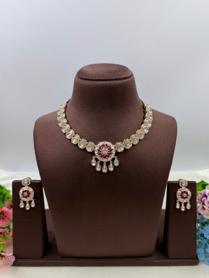 Revati to Moissanite Necklace Set