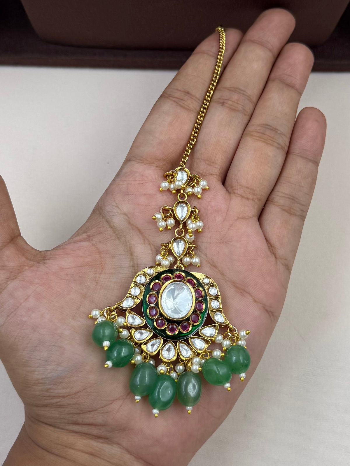 Vishakha Premium Polki Choker Necklace Set