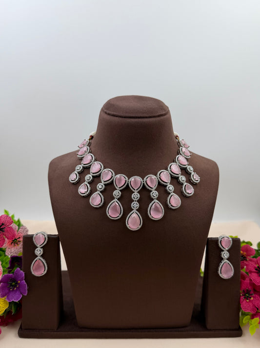 Riddhi American Diamond Necklace Set