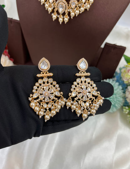 Ziva Premium Moissanite Kundan Necklace