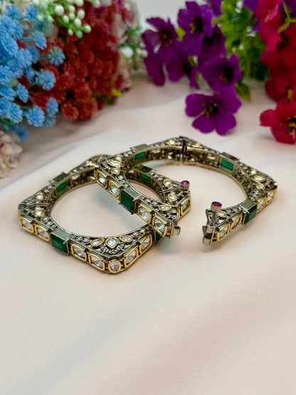 Juhi Victorian Royal Frame Bangles (Openable)