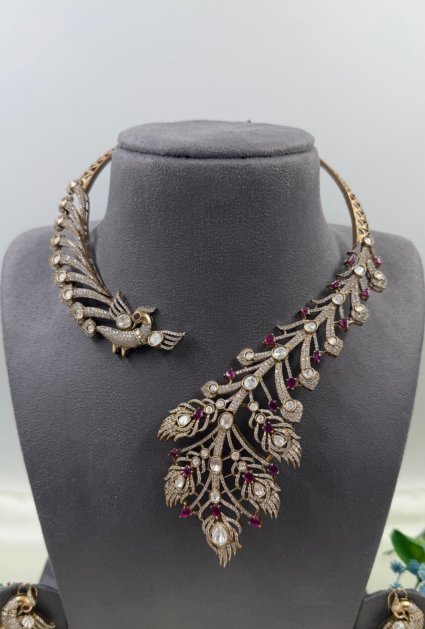 Ayushi Jaipuri Kundan Hasli Set