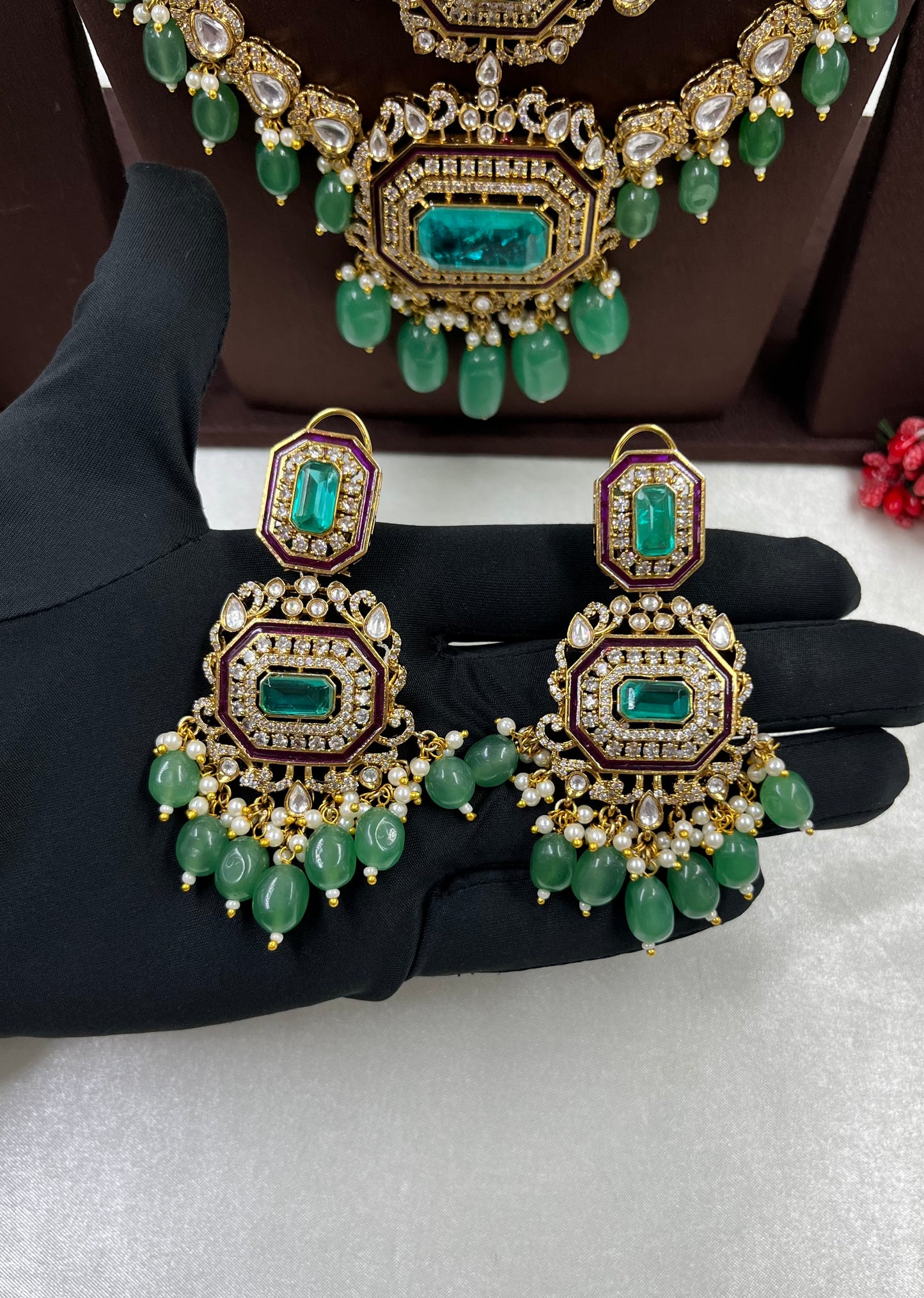 Nisha Semi Long Necklace Set