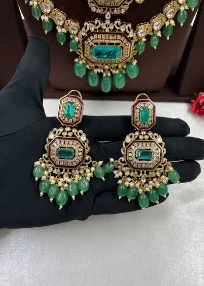 Nisha Semi Long Necklace Set