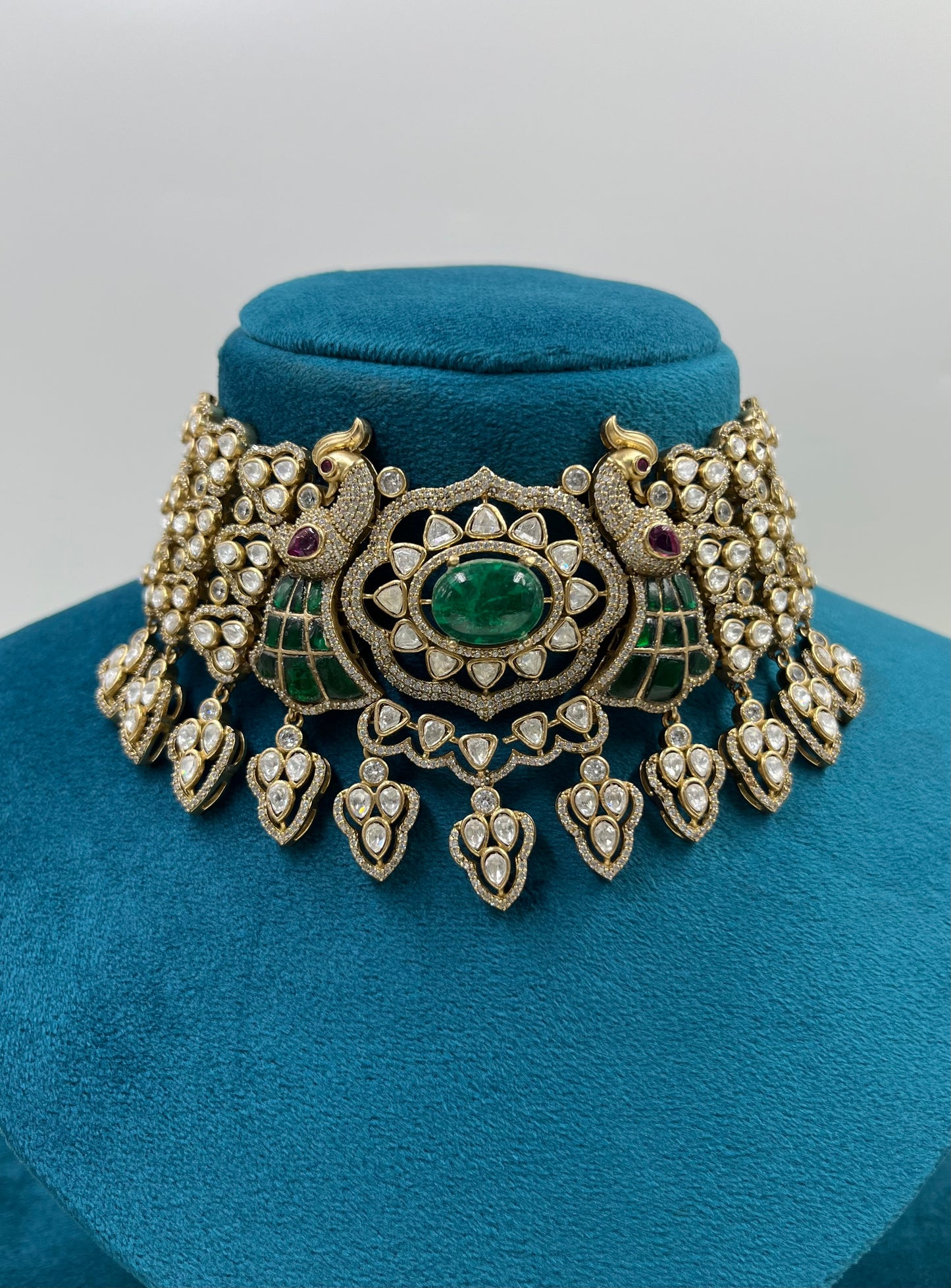 Rubani Jaipuri Kundan Necklace Set