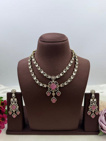 Charvi Premium Victorian Double Layer Necklace Set