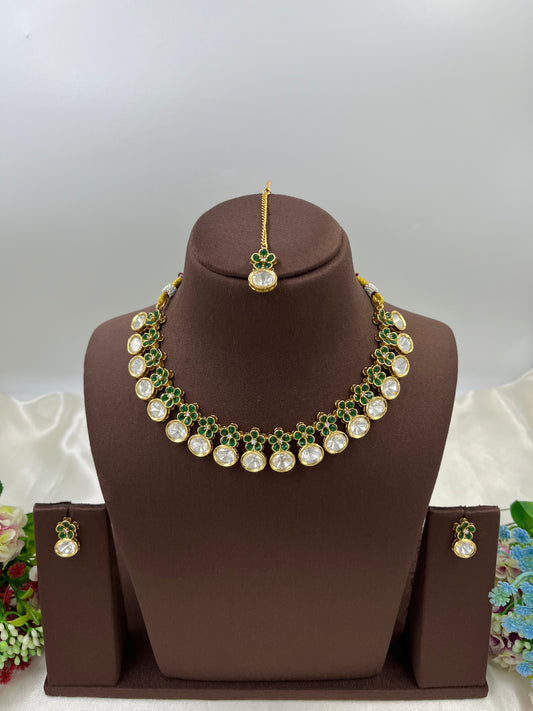 Flower oval Premium Moissanite Necklace